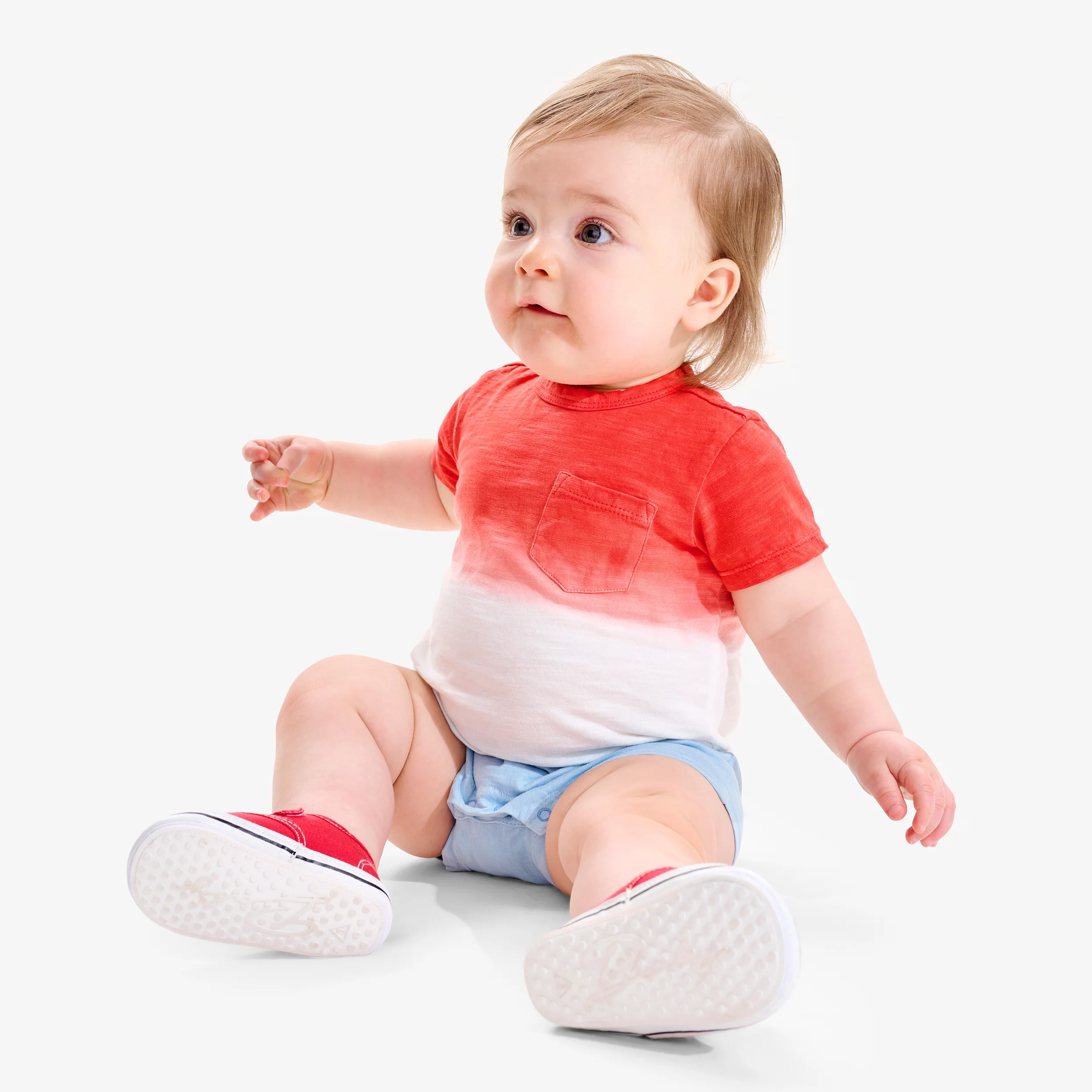 Clearance baby pocket shortie in dip-dye - Image 11