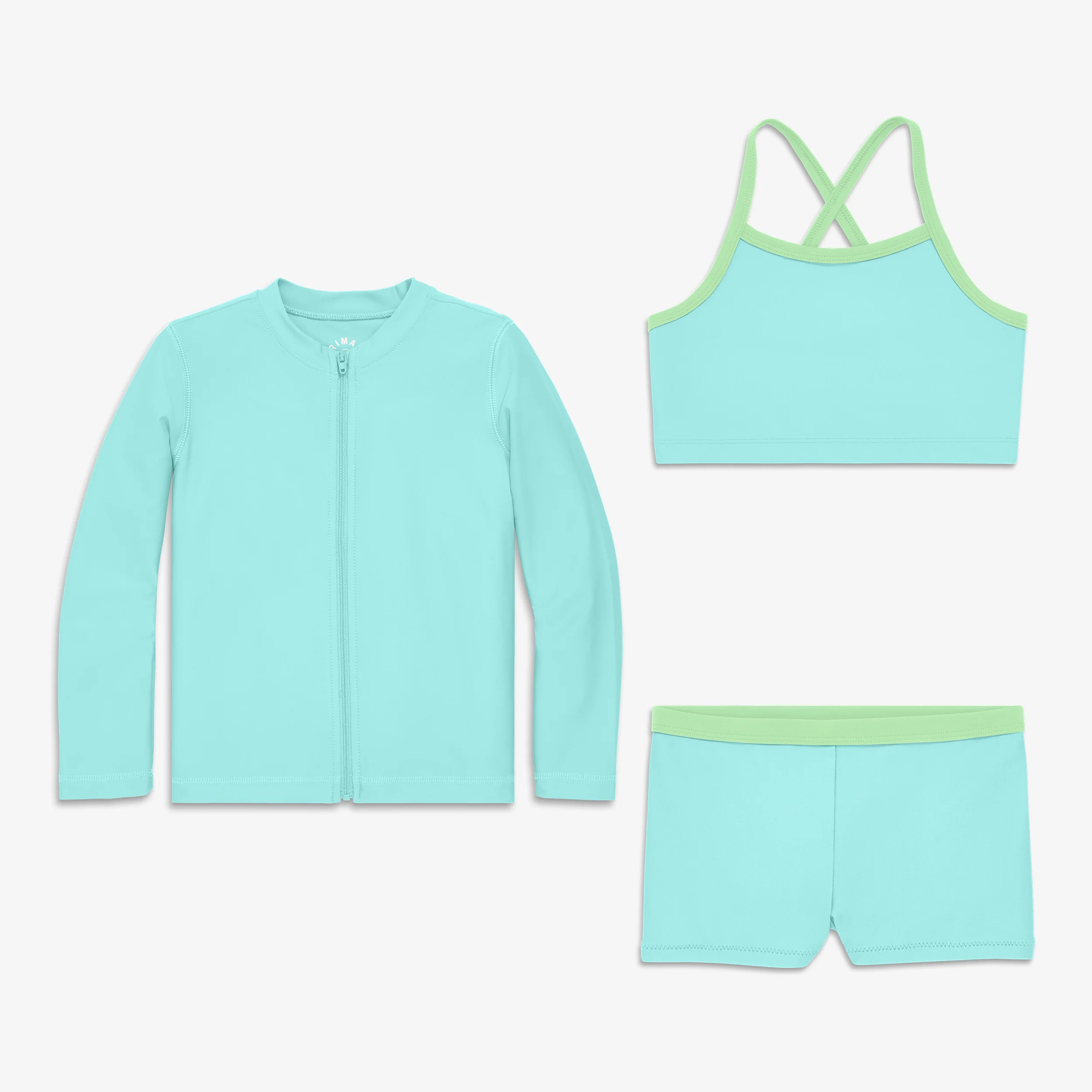 Kids swim top, shortie and full-zip set - Image 3