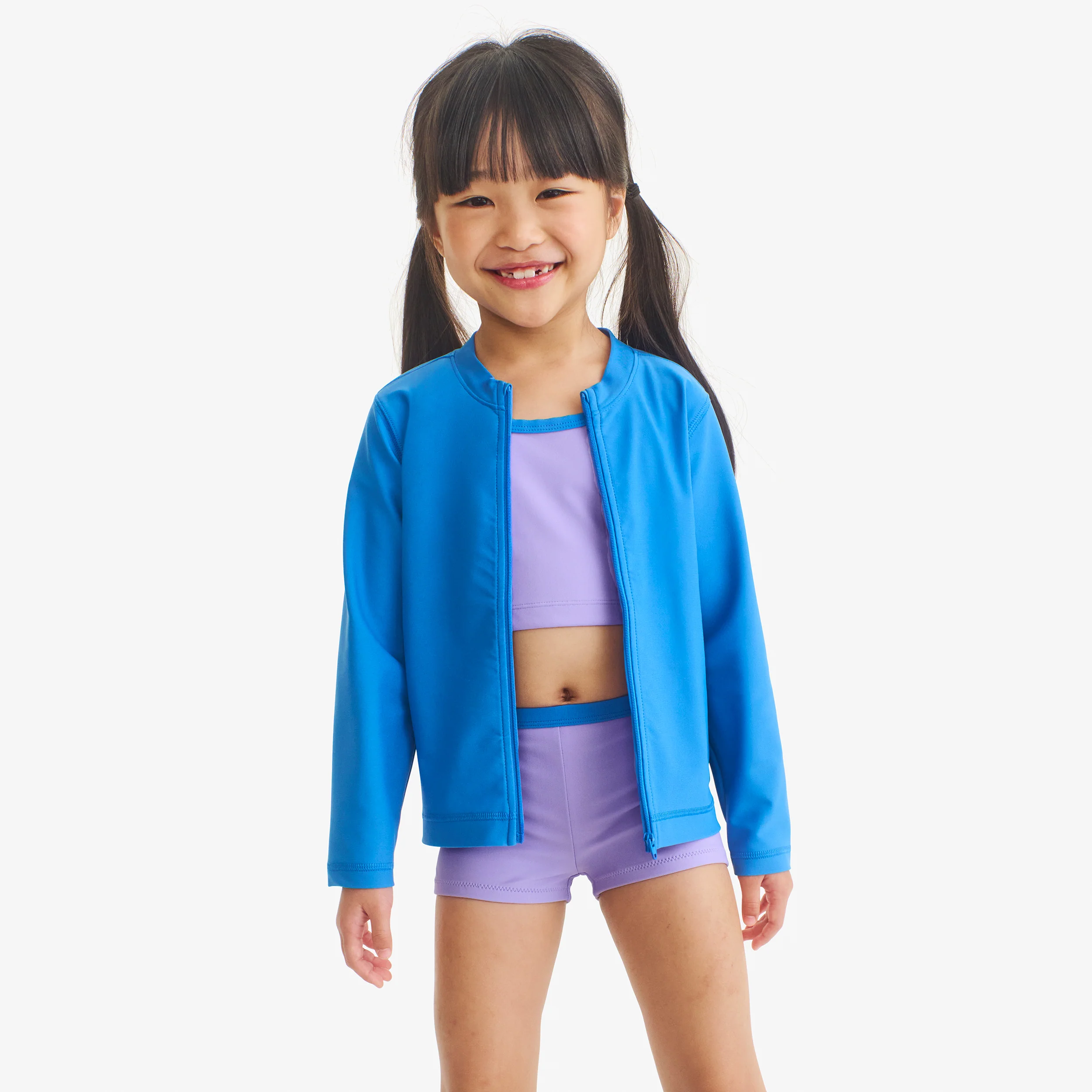 Kids swim top, shortie and full-zip set - Image 5