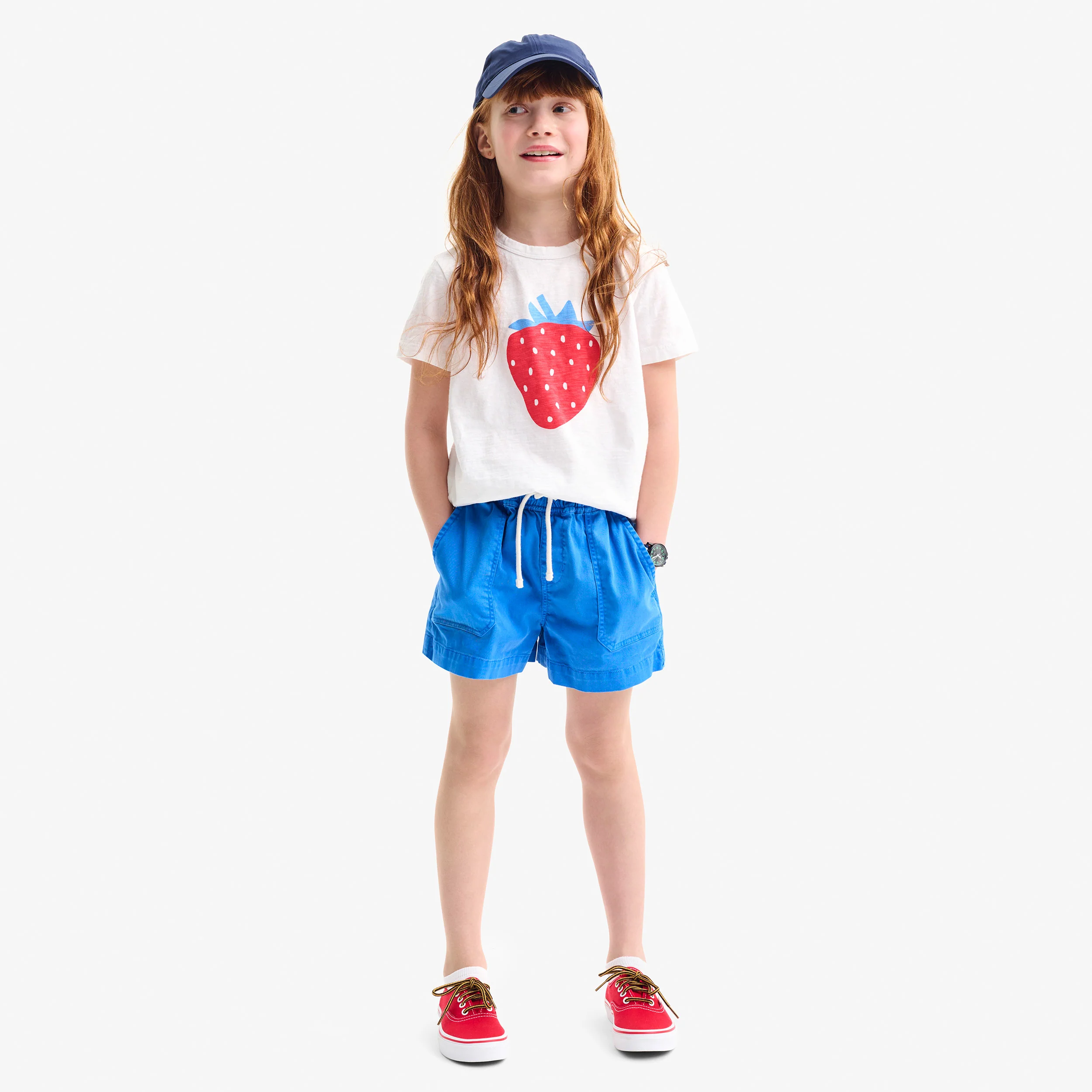 Kids garment dyed stretch chino midi short - Image 10