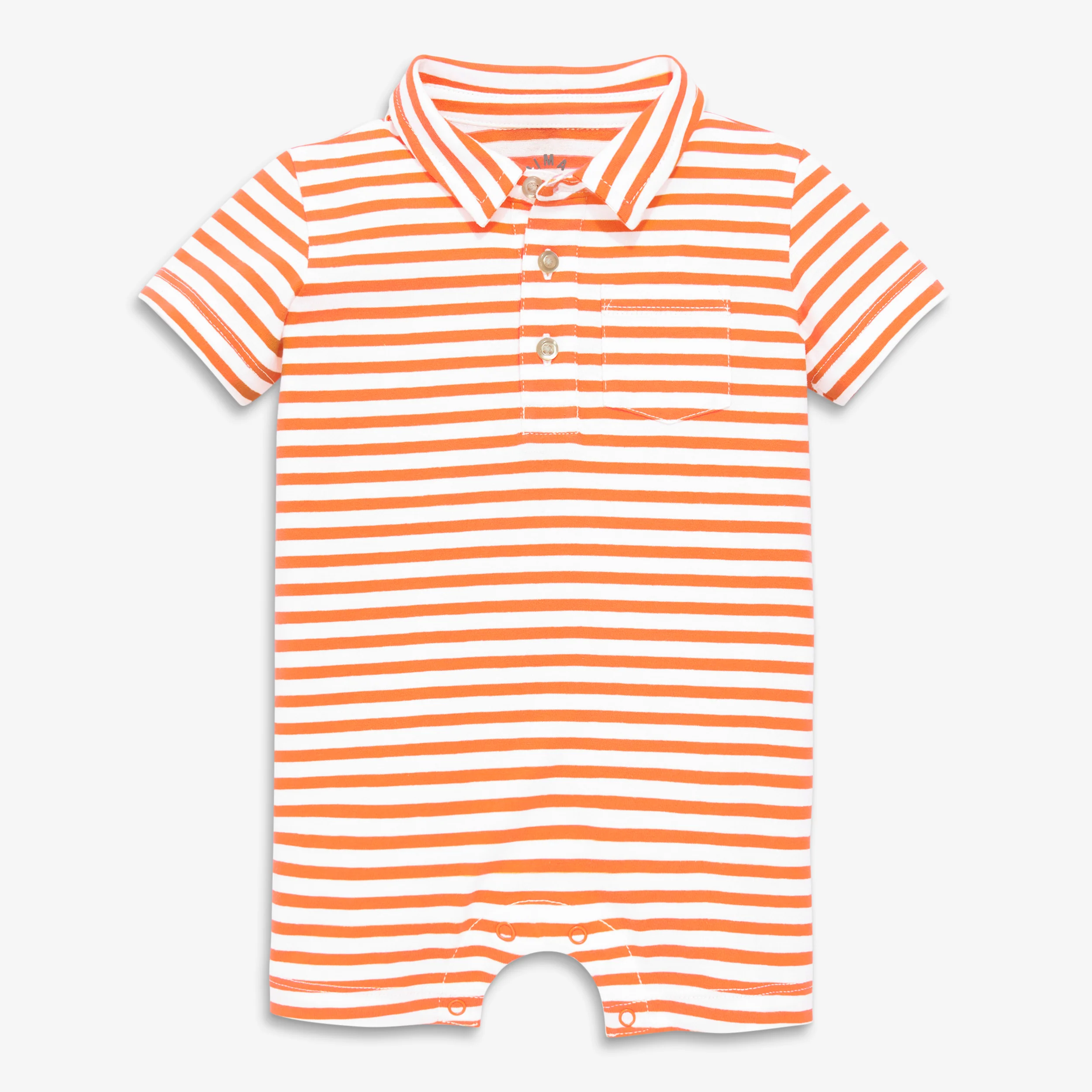 Baby polo shortie in mini stripe - Image 4