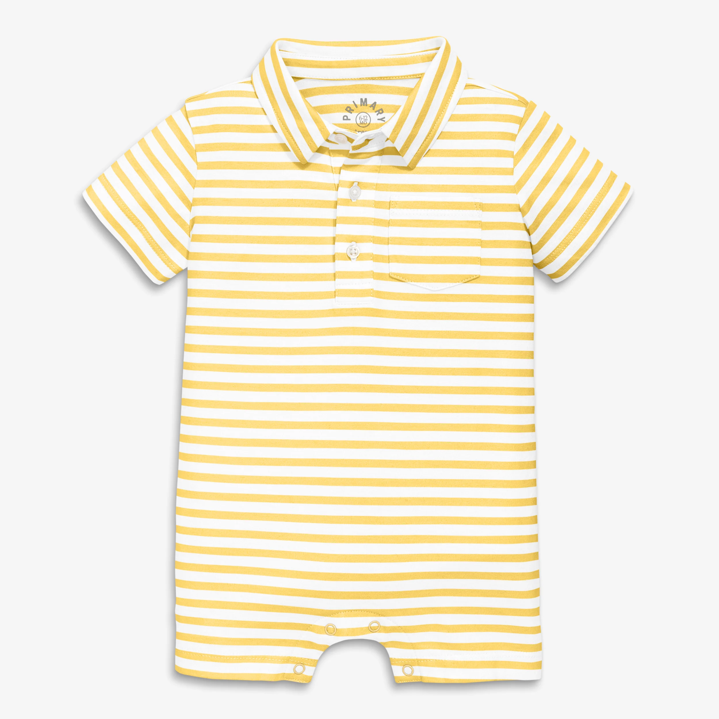 Baby polo shortie in mini stripe - Image 9