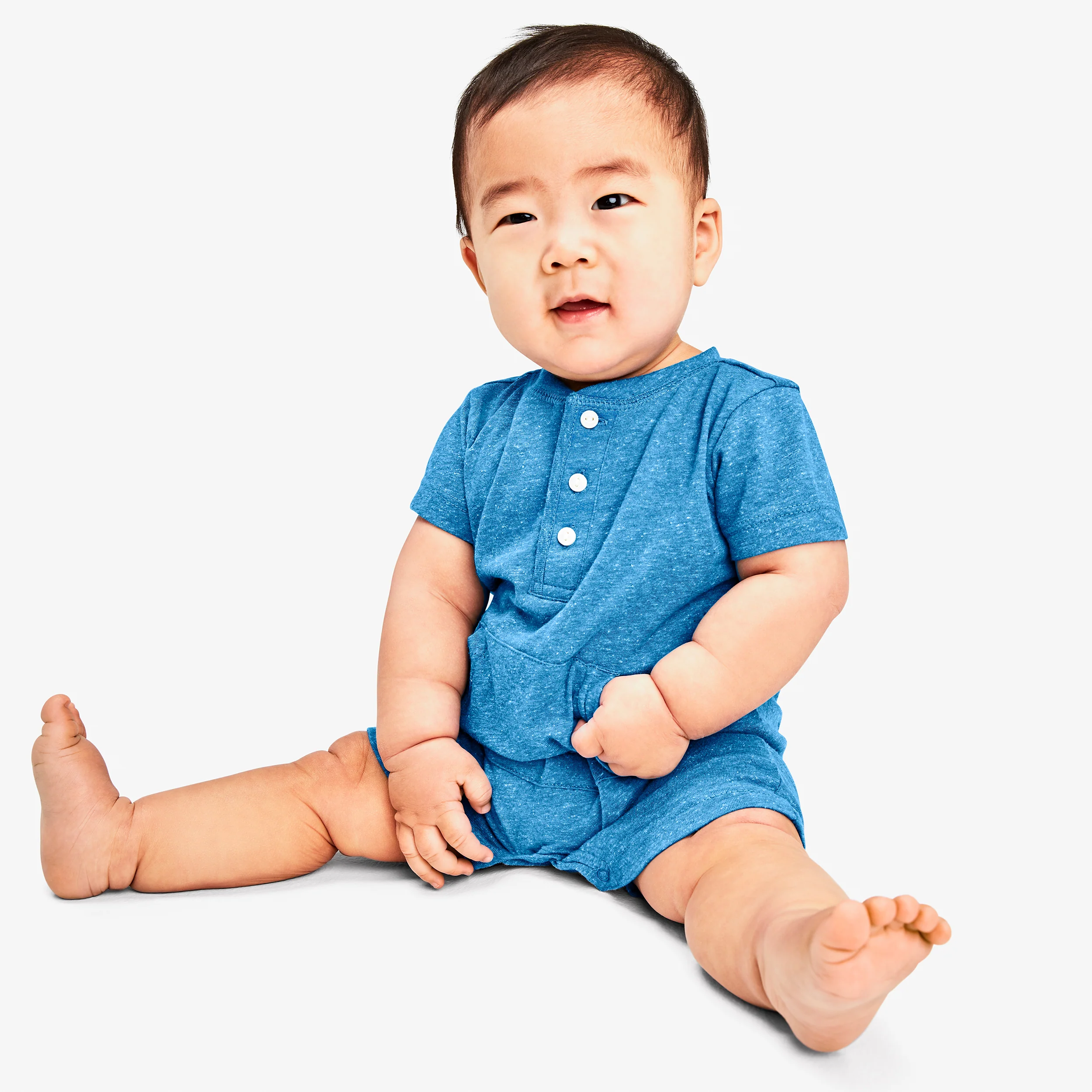 Baby heathered henley shortie - Image 16